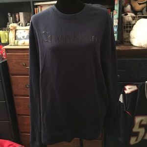 Calvin Klein 2x Sweatshirt. Navy/ Black letters.